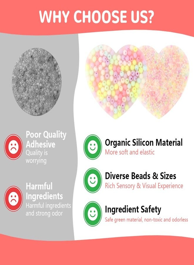 PATPAT® DIY Colorful Beads Seed Beads Kit DIY Beads for Bracelet Making, Double-Sided Soft Silicone Heart-Shaped Storage Box with Crystal Line, Ideal for Jewelry Making, Stress Relief Toys Adults - Image 3